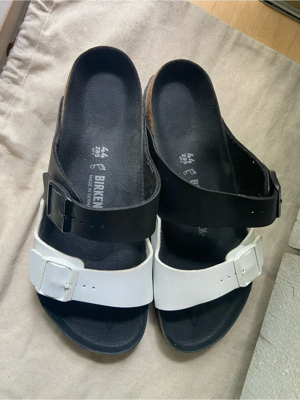 Birkenstock Two-Tone Black & White Arizona Sandals